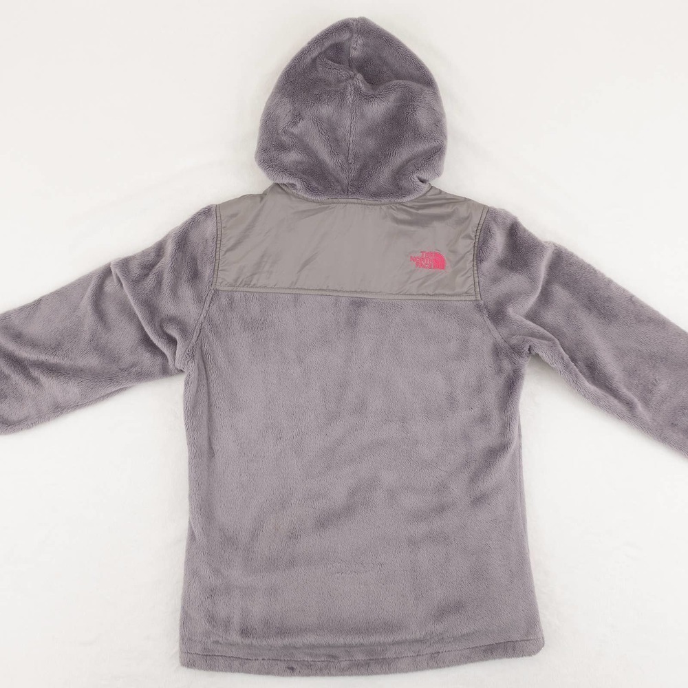 The North Face Fleece Hoodie Jacket Girl's Extra Large Silver - Picture 2 of 9